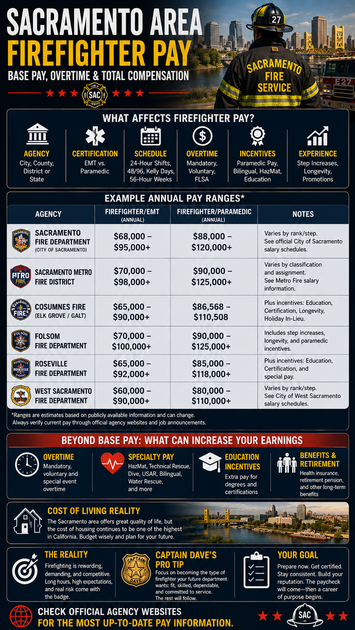 Sacramento Firefighter Salary, Overtime, and Pay Reality