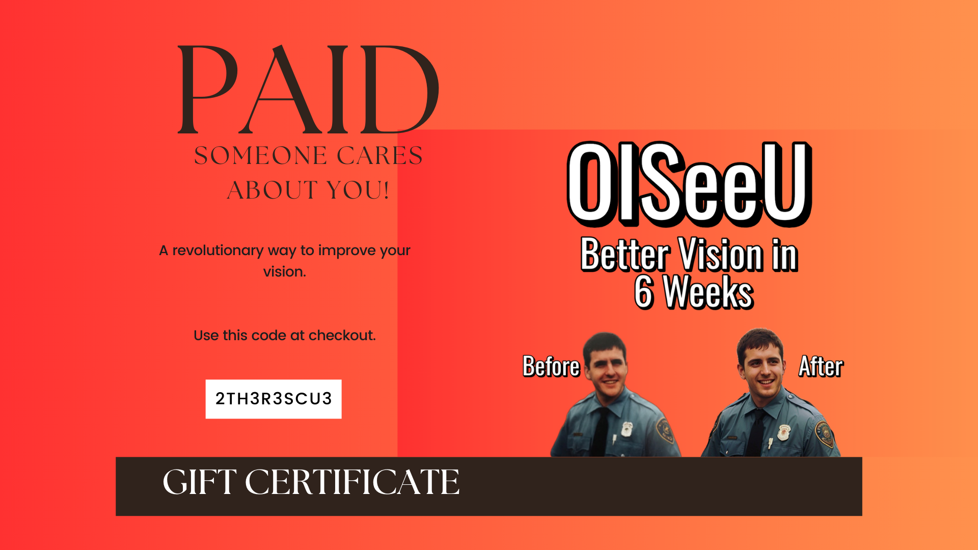 Gift "OISeeU - 6 Weeks to Better Vision"